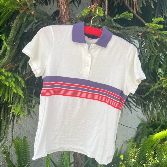 GANT Ruggers Women’s Polo Shirt with Purple and Red Stripes - Picture 10 of 12